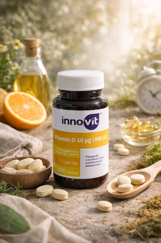Innovit™ Vitamina D 10 µg (400 UI) – 300 comprimidos