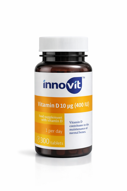 Innovit™ Vitamina D 10 µg (400 UI) – 300 comprimidos
